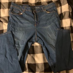 Skinny denim jeans with light rips